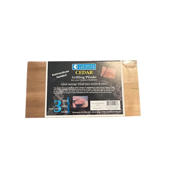 Camerons Products Cedar Grilling Planks For Outdoor Barbecues - 2 Pack - Picture 2 of 3